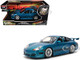Porsche 911 GT3 RS 996 Blue Color Brush Finish Fast Five 2011 Movie 25 Years of Fast & Furious Series 1/24 Diecast Model Car Jada 37819 Porsche 911 GT3 RS 996 Blue Color Brush Finish Fast Five 2011 Movie 25 Years of Fast & Furious Series 1/24 Diecast Model Car Jada 37819