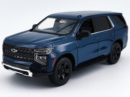 2025 Chevrolet Tahoe PPV Dark Blue Custom Builder s Kit Law Enforcement and Public Service Series 1/24 Diecast Model Car Motormax 76816-BB-DBL