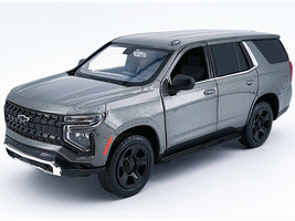 2025 Chevrolet Tahoe PPV Dark Gray Metallic Custom Builder s Kit Law Enforcement and Public Service Series 1/24 Diecast Model Car Motormax 76816-BB-DGRY