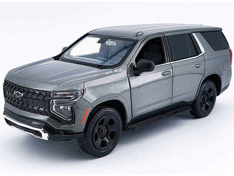 2025 Chevrolet Tahoe PPV Dark Gray Metallic Custom Builder s Kit Law Enforcement and Public Service Series 1/24 Diecast Model Car Motormax 76816-BB-DGRY