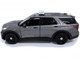 2022 Ford Police Interceptor Utility Dark Gray Metallic Builder s Kit with Flashing Light Bar and Front and Rear Lights and Sounds 1/24 Diecast Model Car Motormax 79541-BB-DGRY