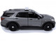 2022 Ford Police Interceptor Utility Dark Gray Metallic Builder s Kit with Flashing Light Bar and Front and Rear Lights and Sounds 1/24 Diecast Model Car Motormax 79541-BB-DGRY