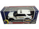2022 Ford Police Interceptor Utility White Royal Canadian Mounted Police RCMP with Flashing Light Bar and Front and Rear Lights and Sounds 1/24 Diecast Model Car Motormax 79549W