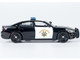 2023 Dodge Charger Pursuit Police Car California Highway Patrol CHP Black and White with Flashing Light Bar and Front and Rear Lights and Sounds 1/24 Diecast Model Car Motormax 79625