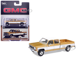 1975 GMC Sierra Classic K2500 Pickup Truck Yuba Gold Metallic and White 1/64 Diecast Model Car IXO Models IA64012