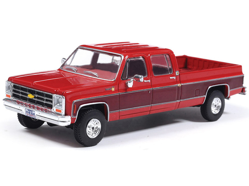 1979 Chevrolet Scottsdale K20 Pickup Truck Carmine Red Two Tone 1/64 Diecast Model Car IXO Models IA64013