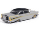 1957 Chevrolet Bel Air Lowrider Gray with Black Top and Gold Accents 1/64 Diecast Model Car IXO Models IA64014