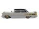 1957 Chevrolet Bel Air Lowrider Gray with Black Top and Gold Accents 1/64 Diecast Model Car IXO Models IA64014