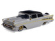 1957 Chevrolet Bel Air Lowrider Gray with Black Top and Gold Accents 1/64 Diecast Model Car IXO Models IA64014