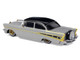 1957 Chevrolet Bel Air Lowrider Gray with Black Top and Gold Accents 1/64 Diecast Model Car IXO Models IA64014