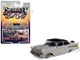 1957 Chevrolet Bel Air Lowrider Gray with Black Top and Gold Accents 1/64 Diecast Model Car IXO Models IA64014