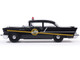 1957 Chevrolet One Fifty Police Car Kentucky State Police Black with Yellow Stripes 1/64 Diecast Model Car IXO Models IA64015