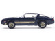 1981 Chevrolet Camaro Z28 Dark Blue Metallic with Gold Stripes and Interior 1/64 Diecast Model Car IXO Models  IA64018