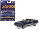1981 Chevrolet Camaro Z28 Dark Blue Metallic with Gold Stripes and Interior 1/64 Diecast Model Car IXO Models  IA64018