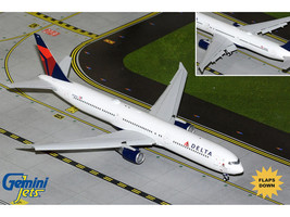 Boeing 767 400ER Commercial Aircraft with Flaps Down Delta Air Lines N482MH White with Blue and Red Tail Gemini 200 Series 1/200 Diecast Model Airplane GeminiJets G2DAL1444F