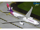Airbus A330 200 Commercial Aircraft Hawaiian Airlines N360HA White with Purple Tail Graphics Gemini 200 Series 1/200 Diecast Model Airplane GeminiJets G2HAL1504