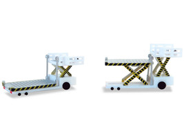 Container Loader 2 Vehicle Set White 1/500 Diecast Model Herpa HE520621-001