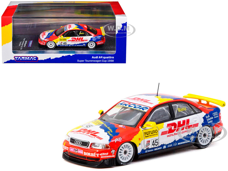 Audi A4 Quattro #45 Frank Biela Super Tourenwagen Cup 1998 Hobby64 Series 1/64 Diecast Model Tarmac Works T64-077-98STW45
