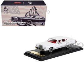 1979 Lincoln Continental Town Car White with Red Interior 1/64 Diecast Model Car Sun Star SS-60005