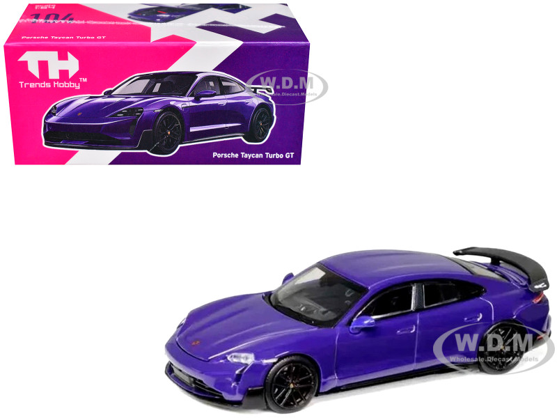 Porsche Taycan Turbo GT Purple 1/64 Diecast Model Car Trends Hobby 241087A