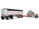 Peterbilt 589 with 58 Mid Roof Sleeper and 50 Wilson Pacesetter Grain Trailer Silver Metallic with Orange Stripes 1/64 Diecast Model DCP/First Gear 60-2173 Peterbilt 589 with 58 Mid Roof Sleeper and 50 Wilson Pacesetter Grain Trailer Silver Metallic with Orange Stripes 1/64 Diecast Model DCP/First Gear 60-2173