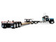 Peterbilt 589 Day Cab and Fontaine Renegade LXT40 Lowboy Trailer with Fliptail Cappello Heavy Transport Black with Light Blue Hood 1/64 Diecast Model DCP/First Gear 60-2267 Peterbilt 589 Day Cab and Fontaine Renegade LXT40 Lowboy Trailer with Fliptail Cappello Heavy Transport Black with Light Blue Hood 1/64 Diecast Model DCP/First Gear 60-2267