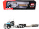 Peterbilt 589 Day Cab and Fontaine Renegade LXT40 Lowboy Trailer with Fliptail Cappello Heavy Transport Black with Light Blue Hood 1/64 Diecast Model DCP/First Gear 60-2267 Peterbilt 589 Day Cab and Fontaine Renegade LXT40 Lowboy Trailer with Fliptail Cappello Heavy Transport Black with Light Blue Hood 1/64 Diecast Model DCP/First Gear 60-2267