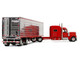 Peterbilt 589 with 78 Mid Roof Sleeper and 53 Utility Trailer with Reefer Blackjack Express LLC Red Big Rigs Series II #6 1/64 Diecast Model DCP/First Gear 69-2170 Peterbilt 589 with 78 Mid Roof Sleeper and 53 Utility Trailer with Reefer Blackjack Express LLC Red Big Rigs Series II #6 1/64 Diecast Model DCP/First Gear 69-2170