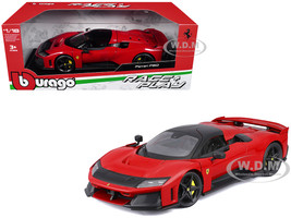 Ferrari F80 Red with Black Top Race Play Series 1/18 Diecast Model Car Bburago 16022RD