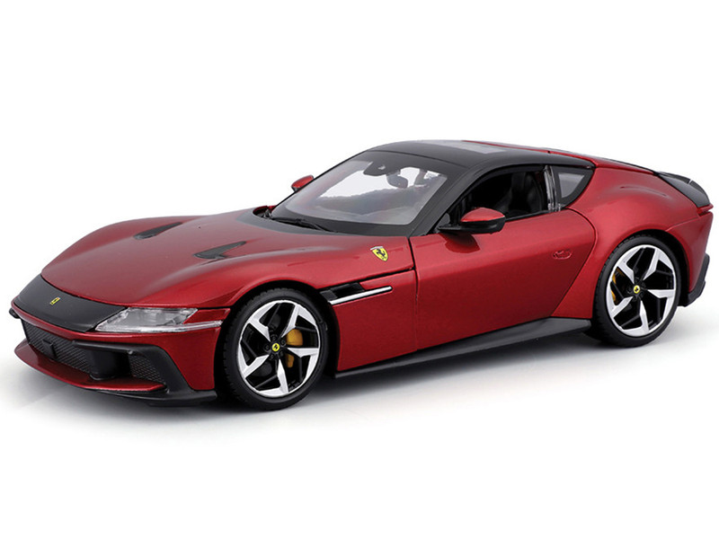 Ferrari 12Cilindri Red Metallic with Black Top Race Play Series 1/24 Diecast Model Car Bburago 26033RD
