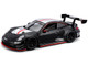 Porsche 911 GT3 R Black with Silver Hood and Top and Red Stripe Race Series 1/24 Diecast Model Car Bburago 28048BK Porsche 911 GT3 R Black with Silver Hood and Top and Red Stripe Race Series 1/24 Diecast Model Car Bburago 28048BK