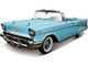 1957 Chevrolet Bel Air Convertible Blue with White Interior Special Edition Series 1/18 Diecast Model Car Maisto 31476BL