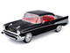 1957 Chevrolet Bel Air Coupe Black with Red Interior Special Edition Series 1/18 Diecast Model Car Maisto 31477BK