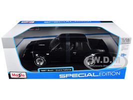 1987 Buick Grand National Black Special Edition Series 1/18 Diecast Model Car Maisto 31479BK
