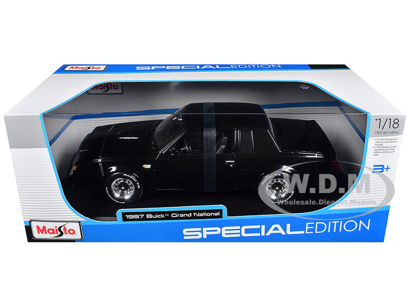 1987 Buick Grand National Black Special Edition Series 1/18 Diecast Model Car Maisto 31479BK