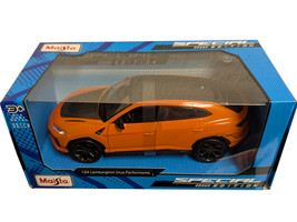 Lamborghini Urus Performante Orange Metallic with Carbon Hood and Top Special Edition Series 1/24 Diecast Model Car Maisto 32928OR