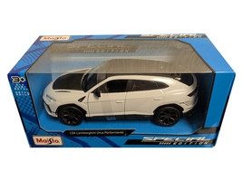 Lamborghini Urus Performante White Metallic with Carbon Hood and Top Special Edition Series 1/24 Diecast Model Car Maisto 32928W