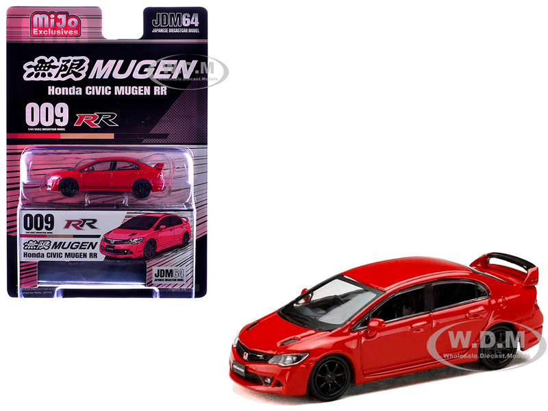 Honda Civic Mugen RR FD2 RHD Right Hand Drive Milano Red JDM64 Series 1/64 Diecast Model Car Hobby Japan HJDM009-15MJ