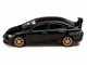 Honda Mugen Civic Type R FD2 RHD Right Hand Drive Crystal Black Pearl with Gold Wheels JDM64 Series 1/64 Diecast Model Car Hobby Japan HJDM010-17MJ Honda Mugen Civic Type R FD2 RHD Right Hand Drive Crystal Black Pearl with Gold Wheels JDM64 Series 1/64 Diecast Model Car Hobby Japan HJDM010-17MJ