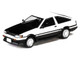 Toyota Corolla Levin AE86 RHD Right Hand Drive White with Carbon Hood Initial D 1995 2013 Manga Diorama Set Series 1/64 Diecast Model Car Hobby Japan HJDMD008A