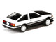 Toyota Corolla Levin AE86 RHD Right Hand Drive White with Carbon Hood Initial D 1995 2013 Manga Diorama Set Series 1/64 Diecast Model Car Hobby Japan HJDMD008A