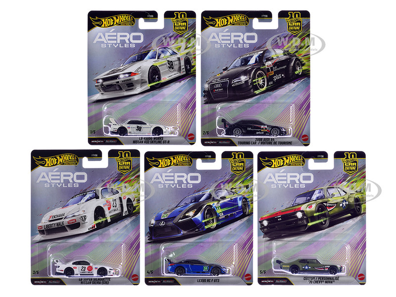 Aero Styles 5 piece Set Car Culture 10th Anniversary 2026 Series U Diecast Model Cars Hot Wheels FPY86-961U