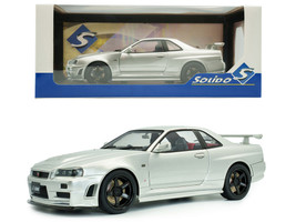 1999 Nissan Skyline GR R34 Z Tune RHD Right Hand Drive Silver Metallic 1/18 Diecast Model Car Solido S1804312