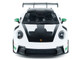 2024 Porsche 911 GT3 RS Tribute to Carrera RS Package White with Carbon Hood Stripes and Top and Green Side Stripes and Wheels 1/18 Diecast Model Car Solido S1812107 2024 Porsche 911 GT3 RS Tribute to Carrera RS Package White with Carbon Hood Stripes and Top and Green Side Stripes and Wheels 1/18 Diecast Model Car Solido S1812107