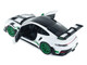 2024 Porsche 911 GT3 RS Tribute to Carrera RS Package White with Carbon Hood Stripes and Top and Green Side Stripes and Wheels 1/18 Diecast Model Car Solido S1812107 2024 Porsche 911 GT3 RS Tribute to Carrera RS Package White with Carbon Hood Stripes and Top and Green Side Stripes and Wheels 1/18 Diecast Model Car Solido S1812107