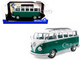 1962 Volkswagen T1 Samba Bus Green and White 1/18 Diecast Model Car Solido S1813403