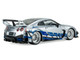 2020 Nissan GT R R35 Liberty Walk Silhouette RHD Right Hand Drive Silver Metallic with Black Top and Blue Graphics 1/43 Diecast Model Car Solido S4311211 2020 Nissan GT R R35 Liberty Walk Silhouette RHD Right Hand Drive Silver Metallic with Black Top and Blue Graphics 1/43 Diecast Model Car Solido S4311211