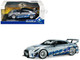 2020 Nissan GT R R35 Liberty Walk Silhouette RHD Right Hand Drive Silver Metallic with Black Top and Blue Graphics 1/43 Diecast Model Car Solido S4311211 2020 Nissan GT R R35 Liberty Walk Silhouette RHD Right Hand Drive Silver Metallic with Black Top and Blue Graphics 1/43 Diecast Model Car Solido S4311211