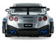 2020 Nissan GT R R35 Liberty Walk Silhouette RHD Right Hand Drive Silver Metallic with Black Top and Blue Graphics 1/43 Diecast Model Car Solido S4311211 2020 Nissan GT R R35 Liberty Walk Silhouette RHD Right Hand Drive Silver Metallic with Black Top and Blue Graphics 1/43 Diecast Model Car Solido S4311211
