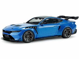 2025 Ford Mustang GTD Indulgent Blue Metallic with Black Top 1/43 Diecast Model Car Solido S4318301